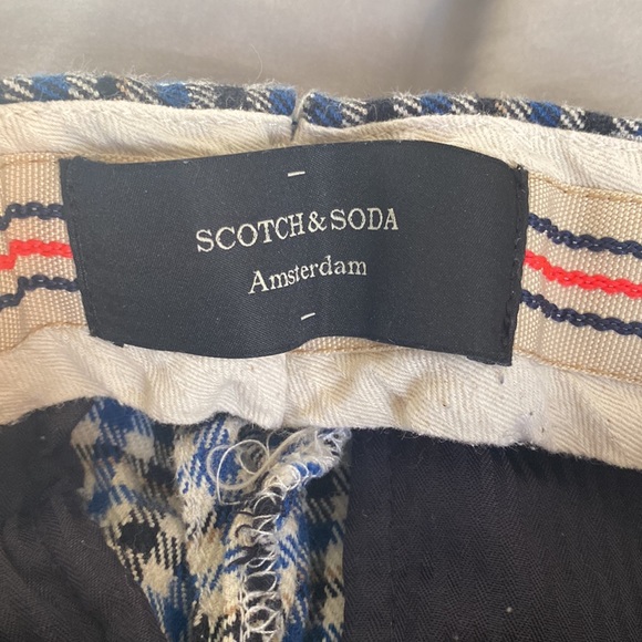 Scotch & Soda Amsterdam vintage plaid trouser pants M 30x32 - Picture 5 of 10
